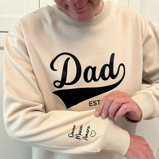 Custom Dad Sweatshirt – Personalized Father’s Day Gift with Kids’ Names