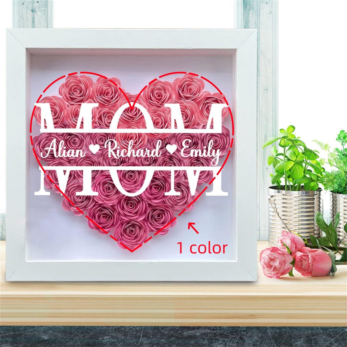 Handmade Heart-Shaped Flower Gift Box