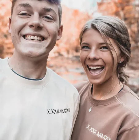 Custom Embroidered Date Roman Numeral Sweatshirt