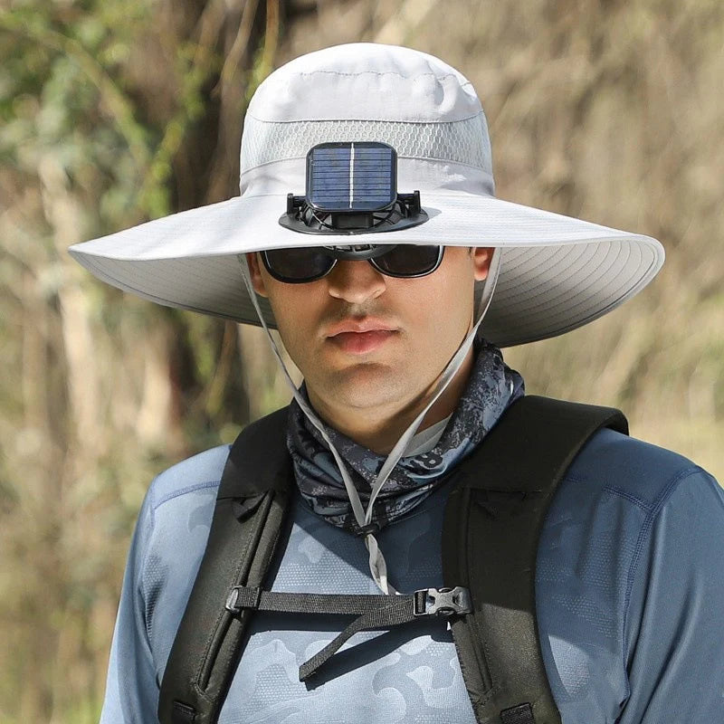 š„ Solar Fan Hat ā Stay Cool While You Work or Fish!