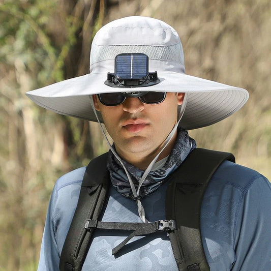 🔥 Solar Fan Hat – Stay Cool While You Work or Fish!