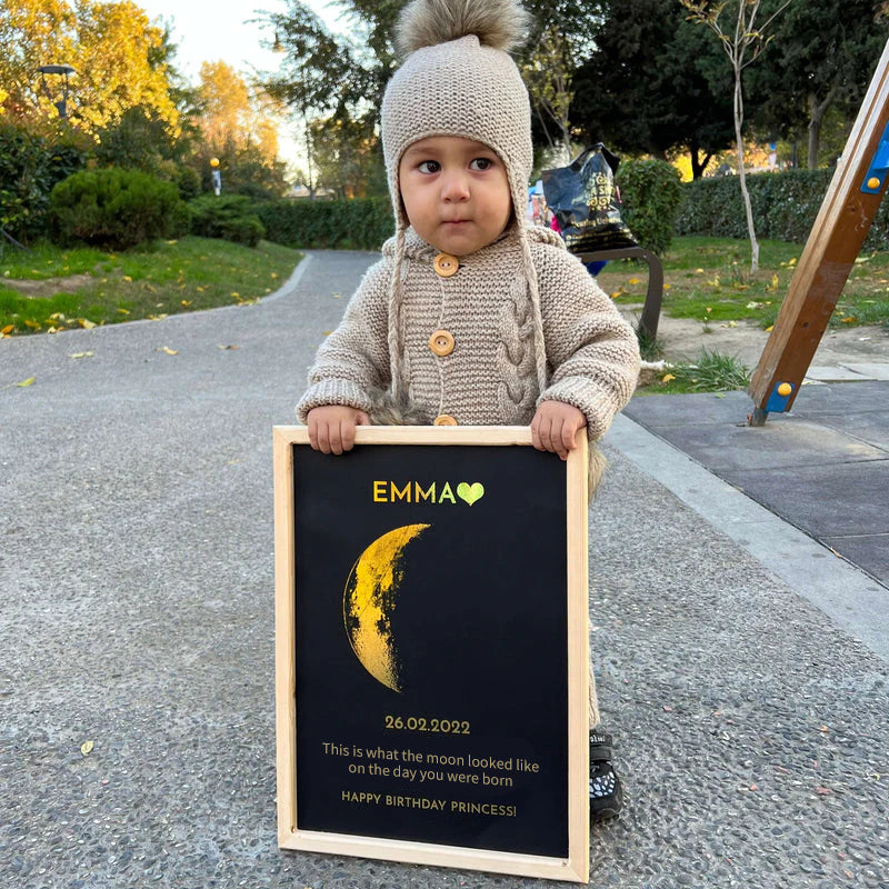 Custom for Mom Art Frame/REAL MOON PHASE Mother's Day Gift - CUSTLOVE