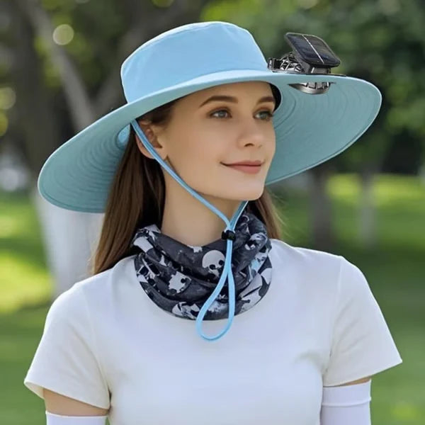 š„ Solar Fan Hat ā Stay Cool While You Work or Fish!
