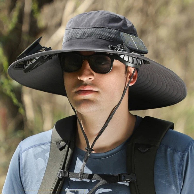 š„ Solar Fan Hat ā Stay Cool While You Work or Fish!