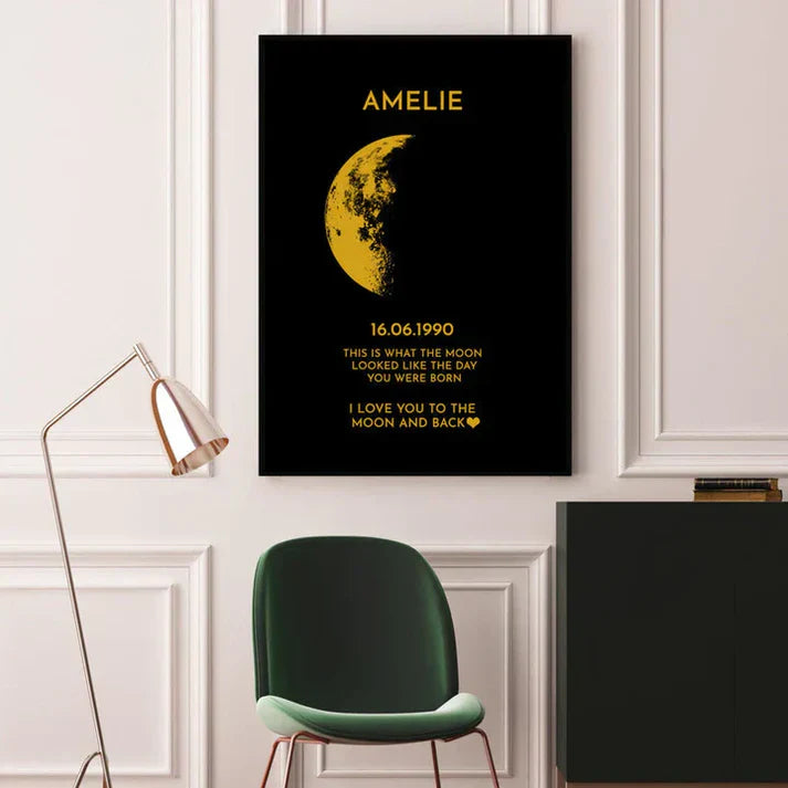 Custom Moon Phase Love Art Frame
