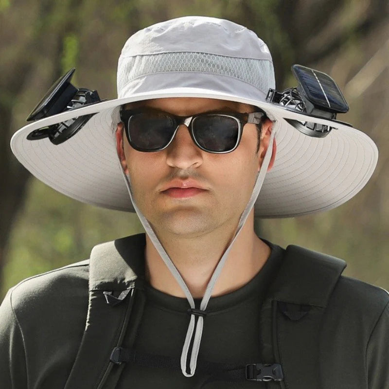 š„ Solar Fan Hat ā Stay Cool While You Work or Fish!