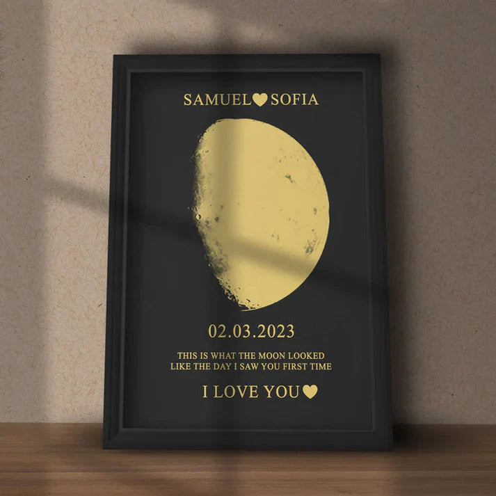 Custom Moon Phase Love Art Frame