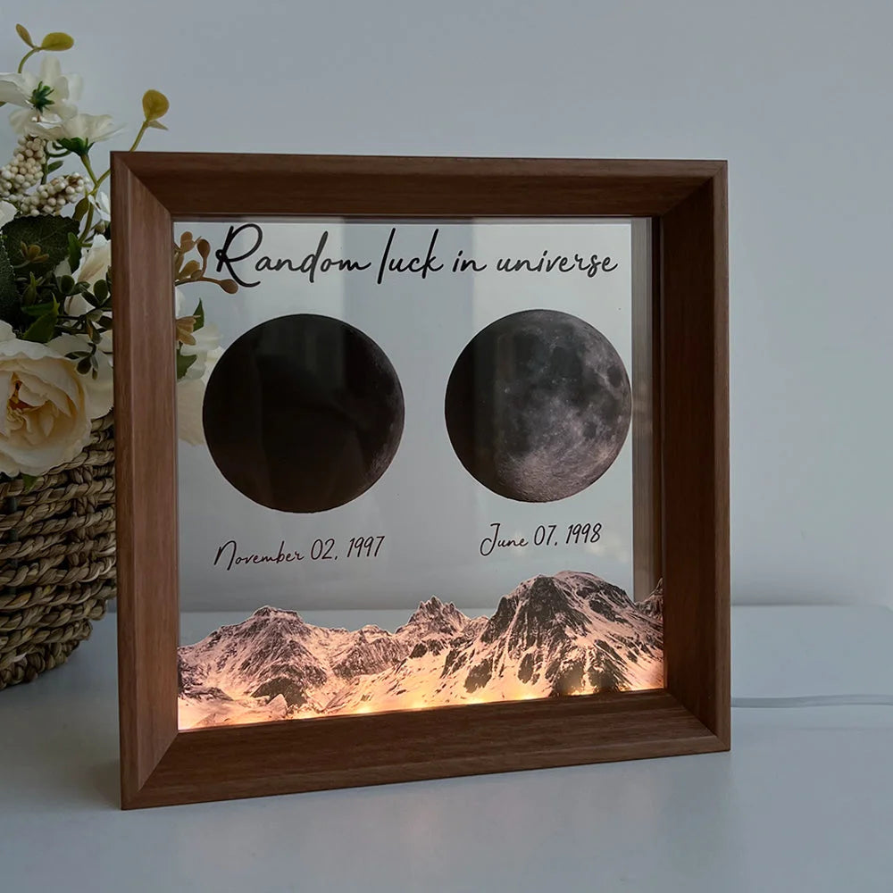Custom Moon Phases LED Light Frame