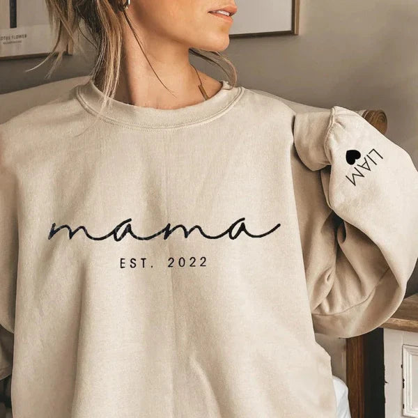 Personalized Mama Sweatshirt / Hoodie – Custom Gift for Mom