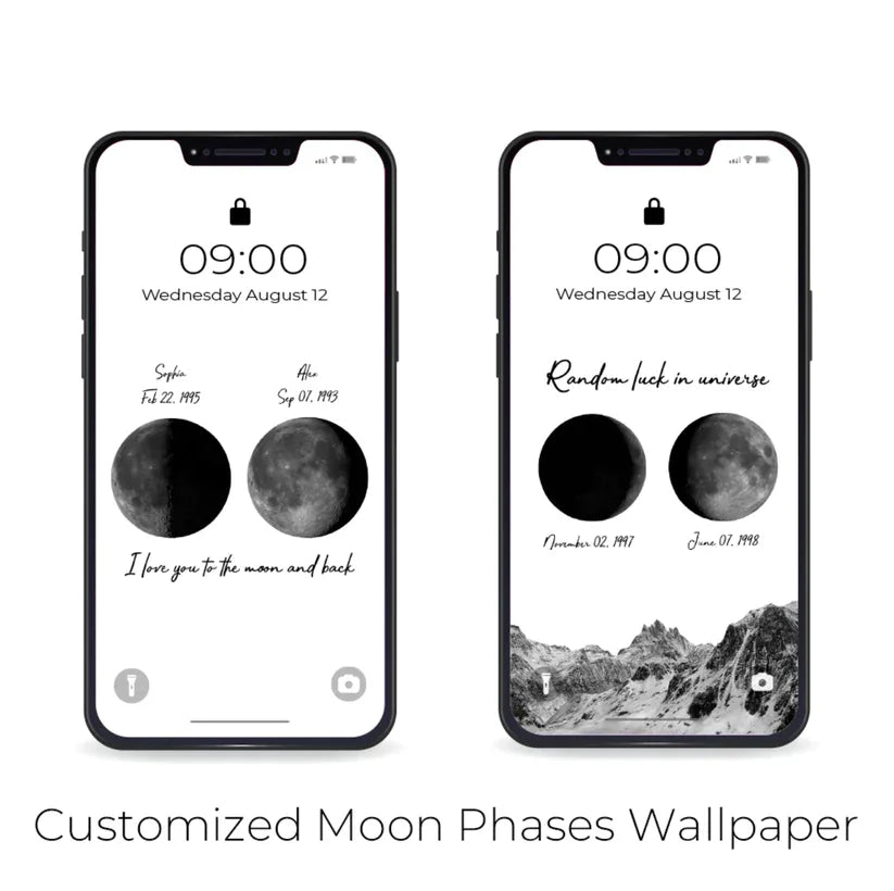 Custom Moon Phases LED Light Frame