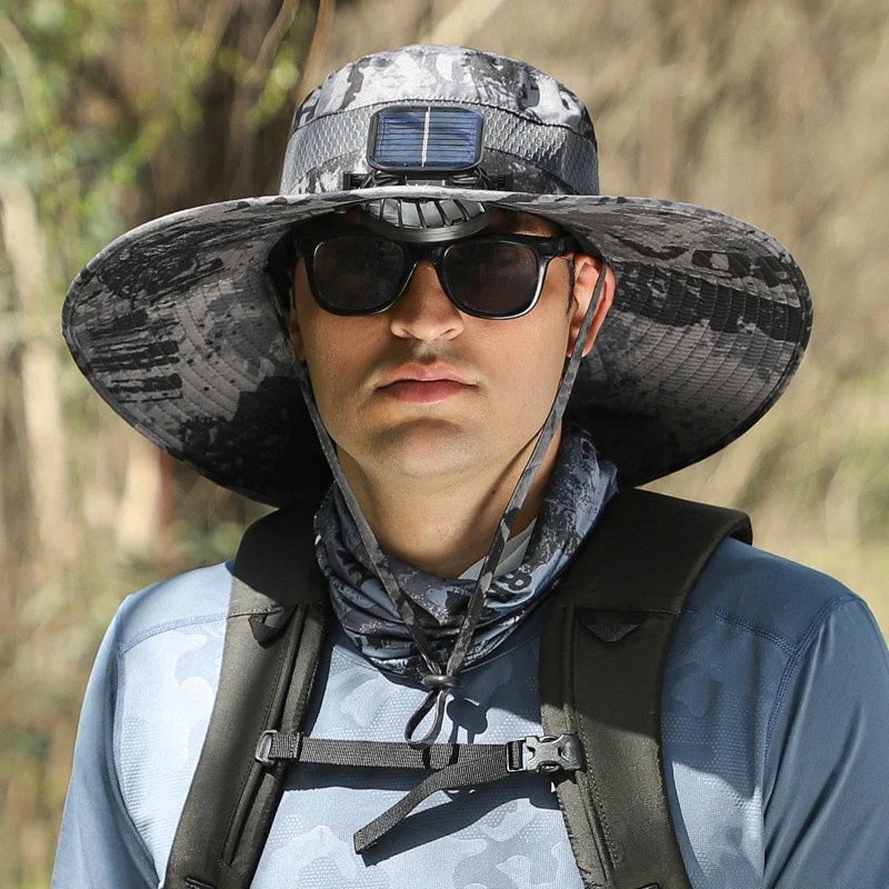 š„ Solar Fan Hat ā Stay Cool While You Work or Fish!