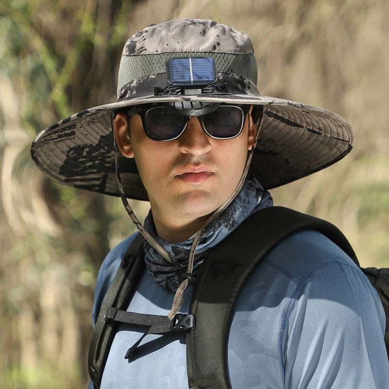 š„ Solar Fan Hat ā Stay Cool While You Work or Fish!