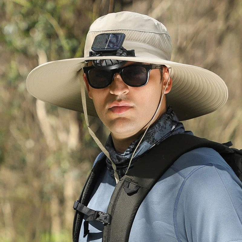 š„ Solar Fan Hat ā Stay Cool While You Work or Fish!