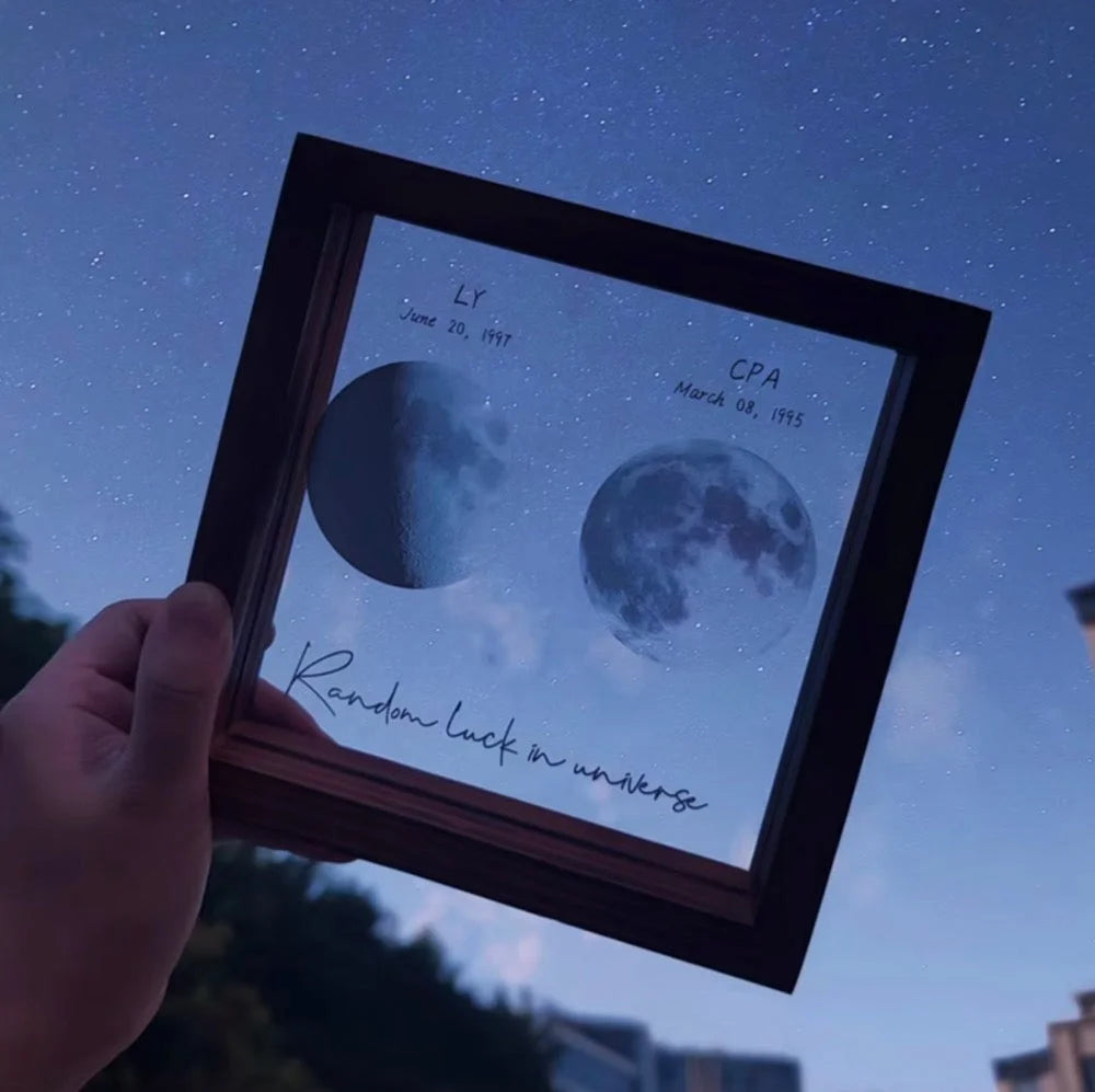 Custom Moon Phases LED Light Frame