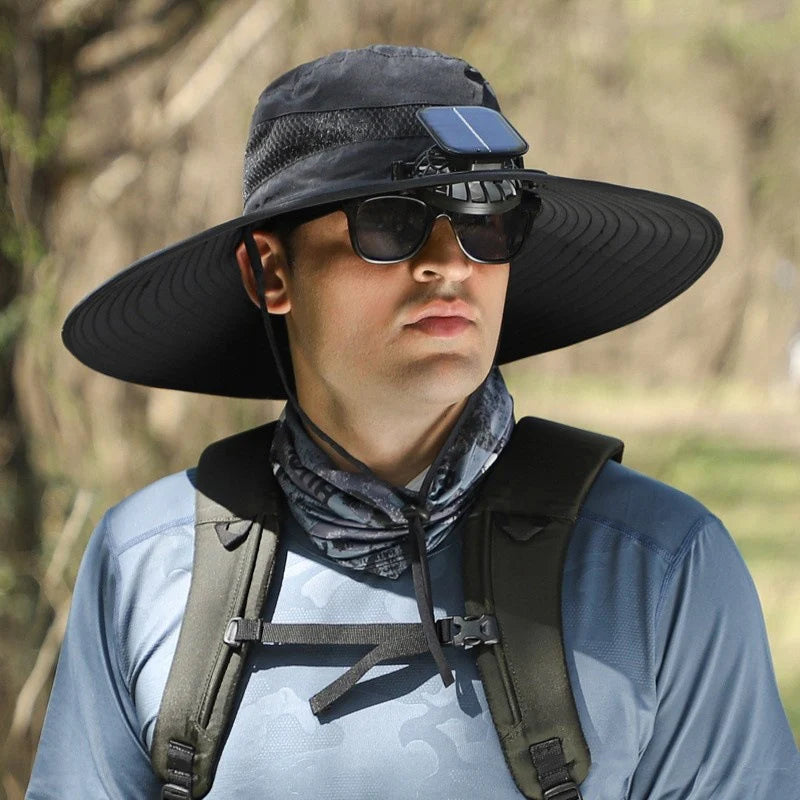 š„ Solar Fan Hat ā Stay Cool While You Work or Fish!