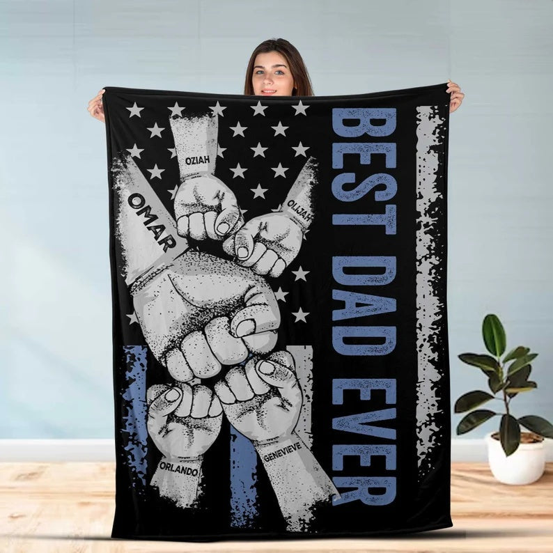 Personalized Dad Blanket – Cozy & Meaningful Father’s Day Gift