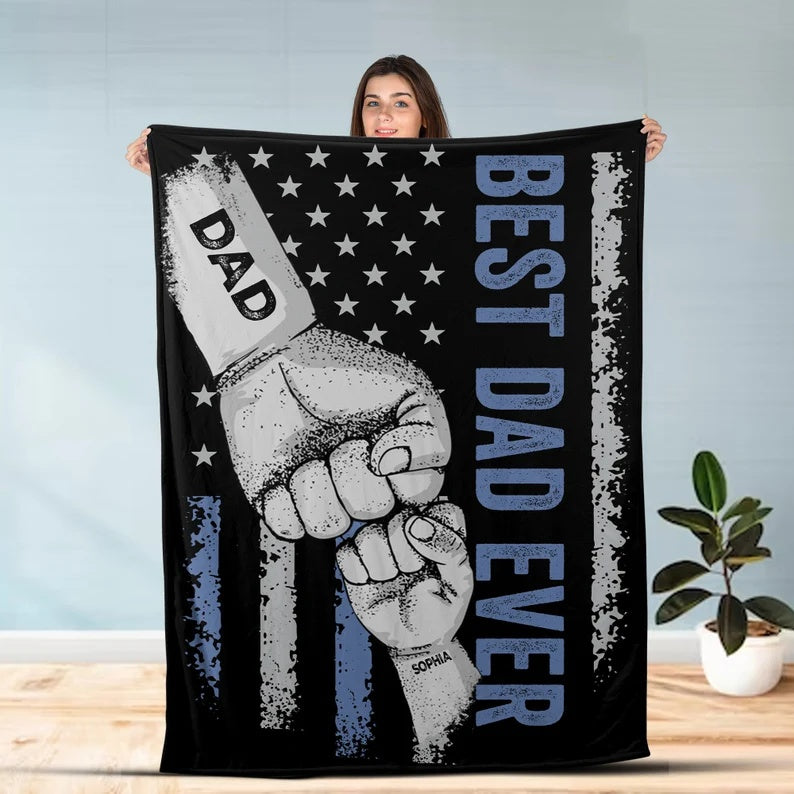 Personalized Dad Blanket – Cozy & Meaningful Father’s Day Gift